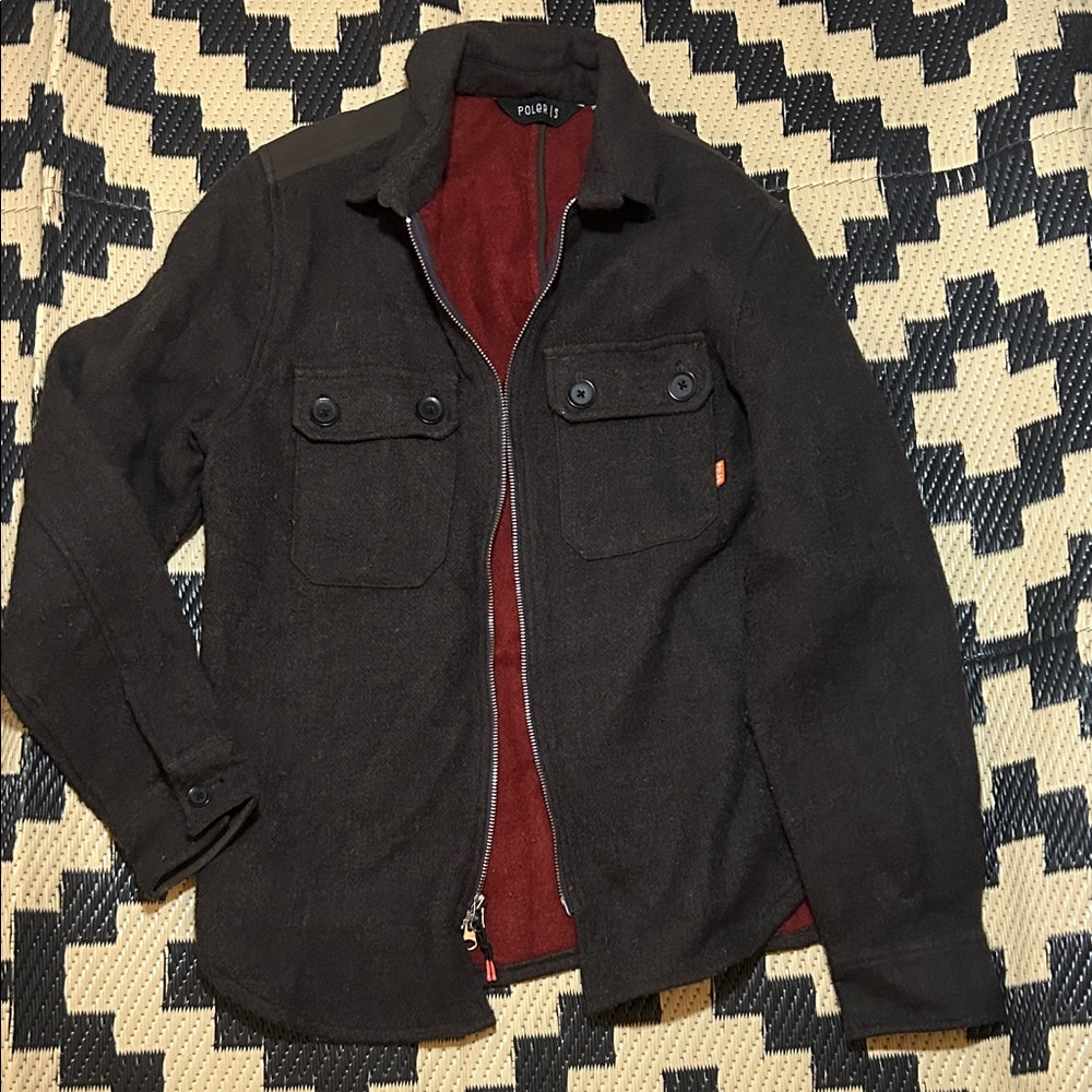 Poler Black and Red Men's Shirt Jacket